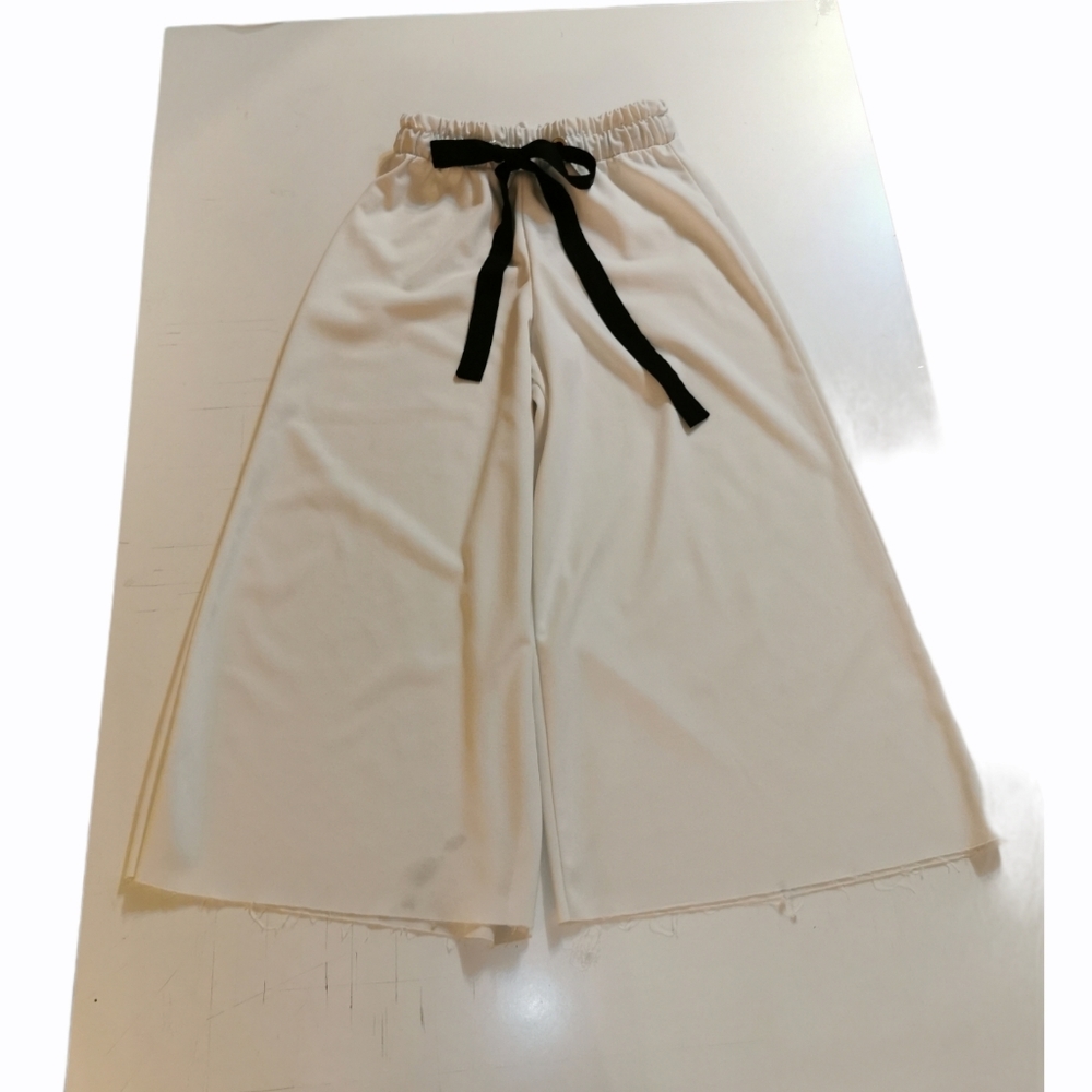 Zara, S, Wide Leg High waisted white